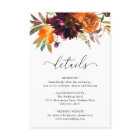 Élégant Mariage floral Burnt Orange Burgundy Fall