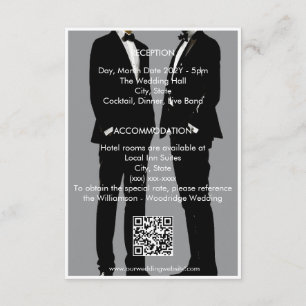 Carte D'accompagnement Elégant Mariage gay moderne
