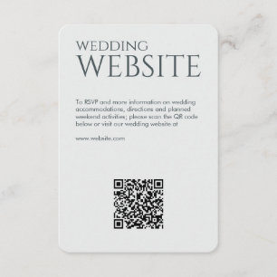 Carte D'accompagnement Élégant Mariage moderne Space Grey