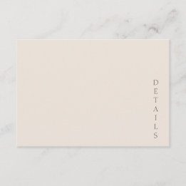 Carte D'accompagnement Elegant Minimalist Desert Sand Wedding