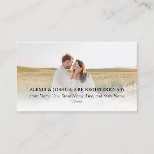 Carte D'accompagnement Élégant minimaliste Mariage Cadeau photo