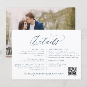 Carte D'accompagnement Élégant minimaliste simple Détails Mariage moderne