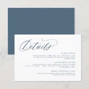 Carte D'accompagnement Élégant minimaliste simple Détails Mariage moderne