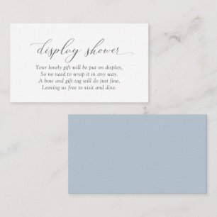 Carte D'accompagnement Élégant moderne Dusty Blue Display Douche