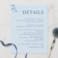 Elégant, moderne minimaliste Dusty Blue Détails Ma
