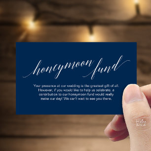 Carte D'accompagnement Élégant Moderne Vœu pour le Fonds de Lune de Miel