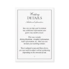 Élégant noir blanc classique Détails du script