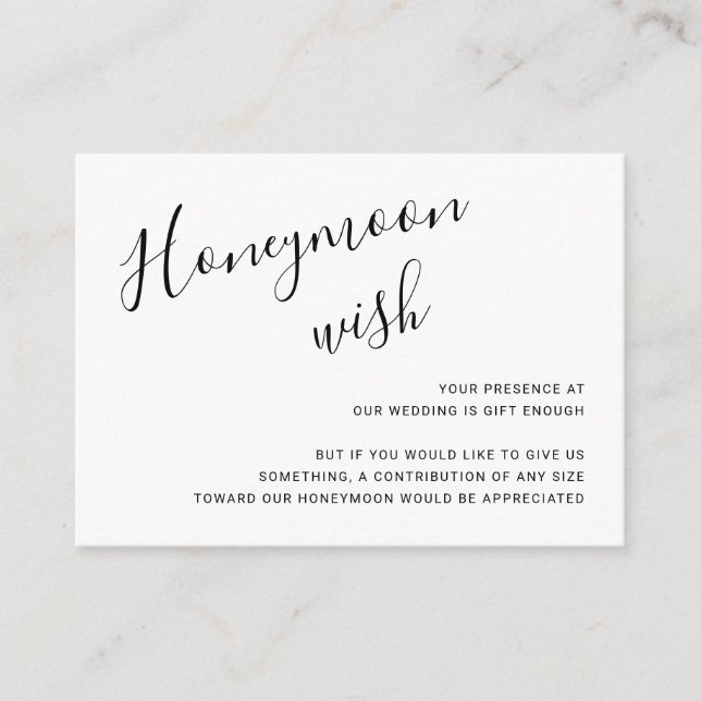 Carte D'accompagnement Élégant noir et blanc Mariage moderne (Devant)