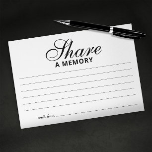 Carte D'accompagnement Élégant Partager un enterrement mémoire