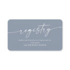 Élégant registre cadeau Dusty Blue Wedding shower