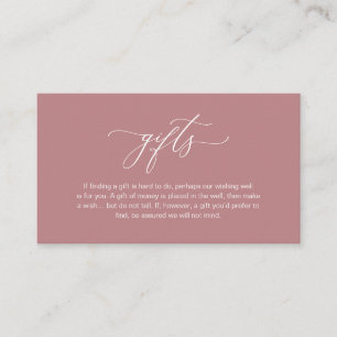 Carte D'accompagnement Élégant Romantique, Note sur les cadeaux, Rose Pou