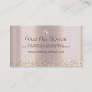 Carte D'accompagnement Élégant Rose  d'étincelle Parties scintillant