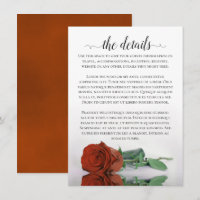 Elégant rouille Orange Romantique Rose Détails Mar