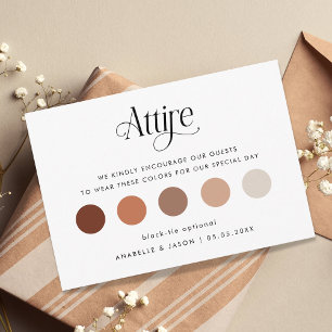 Carte D'accompagnement Élégant Script Mariage code robe invité Attire