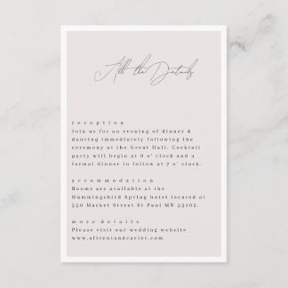 Carte D'accompagnement Élégant Simple Avec Fleurs D'Art En Ligne Et Bordu