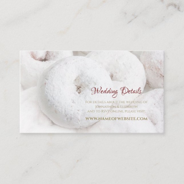 Carte D'accompagnement Élégant site de mariage Réponse Ethereal Doughnut (Devant)