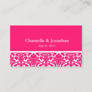 Carte D'accompagnement Élégant site Hot Pink Mariage damassé