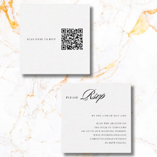 Carte D'accompagnement Élégant Style Sophistiqué Code QR au dos