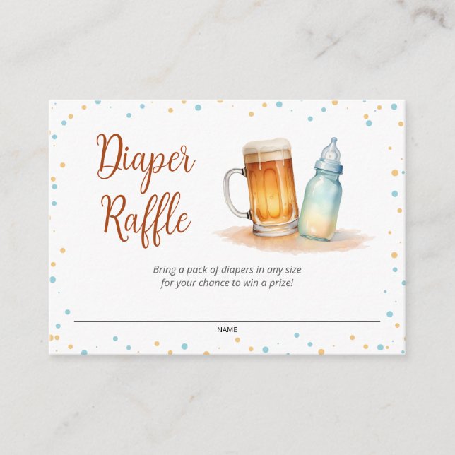 Carte D'accompagnement Élégant Un bébé est en train de brasser le raffle  (Devant)