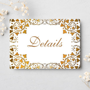 Carte D'accompagnement Élégant Vintage Rococo Formal Classic Mariage