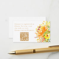 Elégante aquarelle jaune Fête des mariées florale 