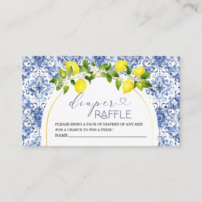 Carte D'accompagnement Élégante baby shower d'aquarelle Citrus Lemon (Devant)