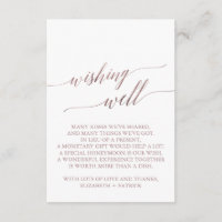 Élégante calligraphie Rose Or Wishing well