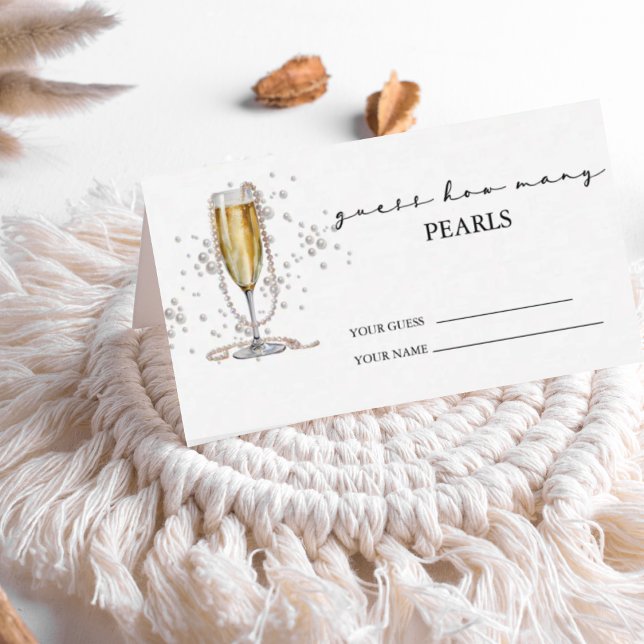 Carte D'accompagnement Elégante perles d'aquarelle et Fête des mariées de (Créateur téléchargé)