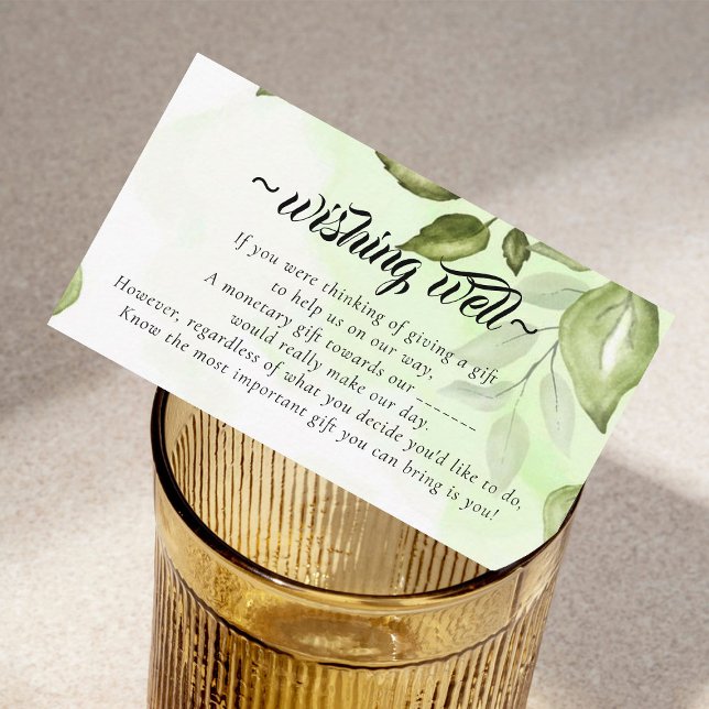 Carte D'accompagnement Elégante verdure bien vouloir pour Mariage (Créateur téléchargé)