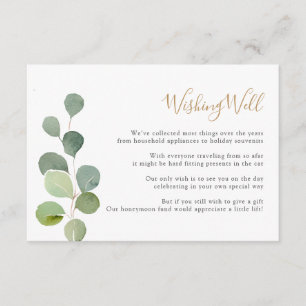 Carte D'accompagnement Elégante verdure Eucalyptus bien vouloir