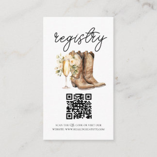 Carte D'accompagnement Élégantes Bottes et Bubbly Bridal Shower Invitatio