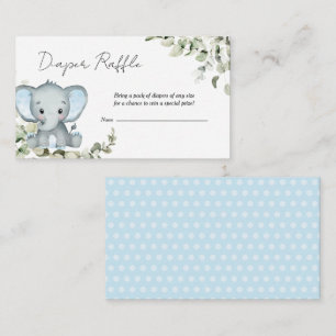 Carte D'accompagnement Élephant Baby shower Déchets Raffle