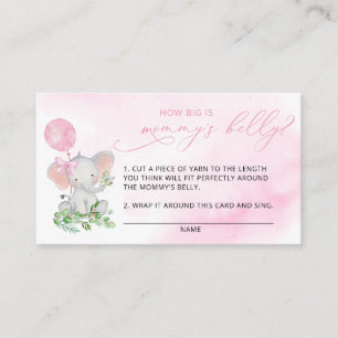 Carte D'accompagnement Elephant How Big is Mommy's Belly Enclôture Card
