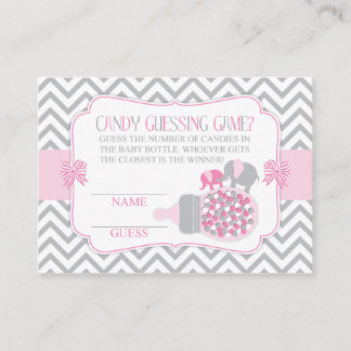Carte D'accompagnement Eléphant rose et gris Jeu de devinette