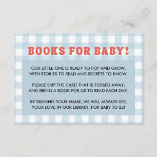 Carte D'accompagnement Elle est prête à éclater Baby Shower Rétro Gingham
