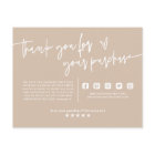 Emballage minimum Boho Beige Earth Merci Insertion