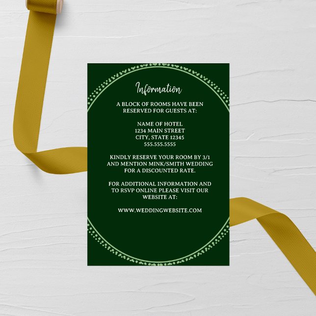 Carte D'accompagnement Emerald Elegance Wedding Enclosure Card (Créateur téléchargé)