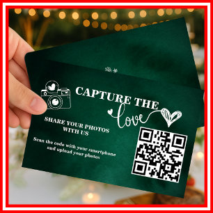 Carte D'accompagnement Emerald Green Capture Le Mariage d'amour QR