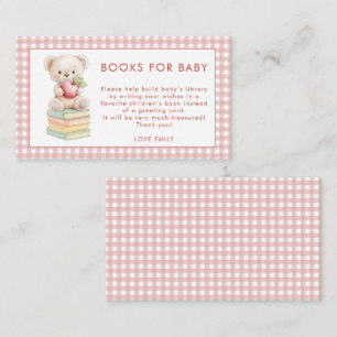 Carte D'accompagnement en vichy Apple des livres d'ours pour le Baby show