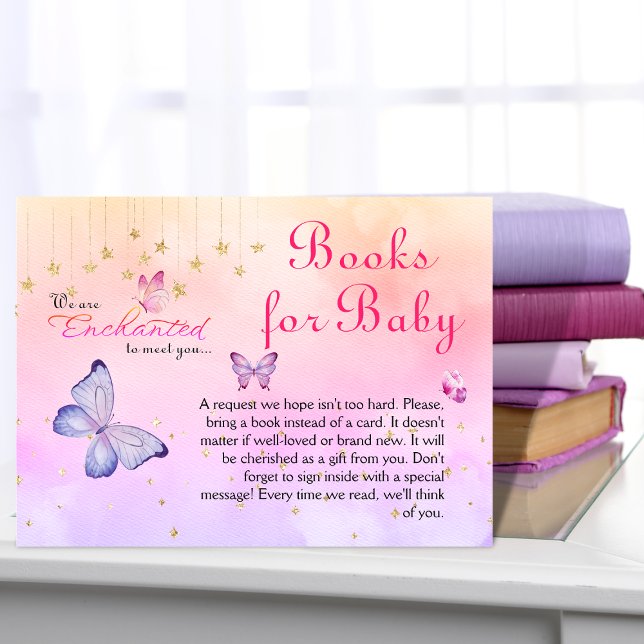 Carte D'accompagnement Enchantée Pour Vous Rencontrer Baby shower Papillo (Créateur téléchargé)