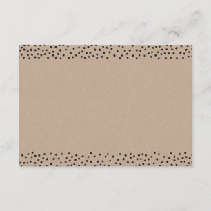 Carte D'accompagnement ENCLOS or rustique mini confetti kraft noir