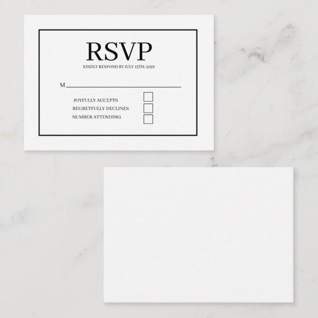 Carte D'accompagnement Enclosure Card (Devant / Derrière)