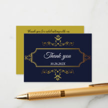 Enveloppe Gold et Navy Blue Indian Style