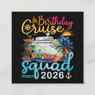 Carte D'accompagnement Équipe de croisière d'anniversaire 2026