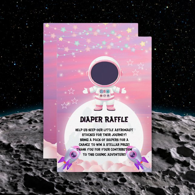 Carte D'accompagnement Espace extra-atmosphérique rose Petit explorateur  (Créateur téléchargé)