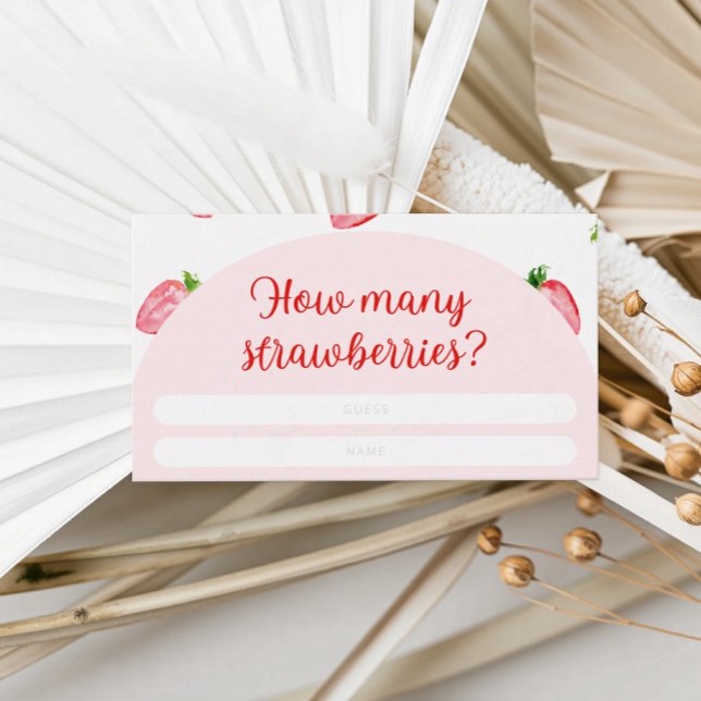 Carte D'accompagnement Été Combien de Baby showers de fraises (Créateur téléchargé)