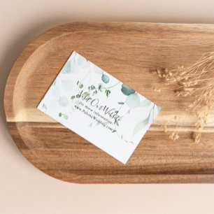 Carte D'accompagnement Été Vert Eucalyptus Foliage Site Mariage