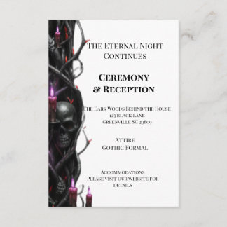 Carte D'accompagnement Eternal Night Gothic Vampire Wedding Dark Romance