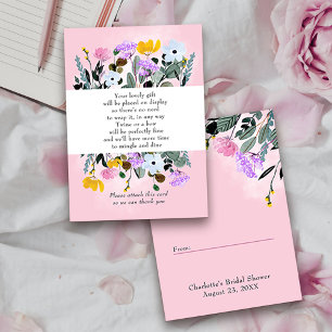 Carte D'accompagnement Étiquette Cadeau Pelouse de Fleurs Sauvages Jolies