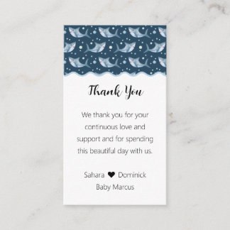 Carte D'accompagnement Étiquette Favoriser le Merci de Baby shower de req